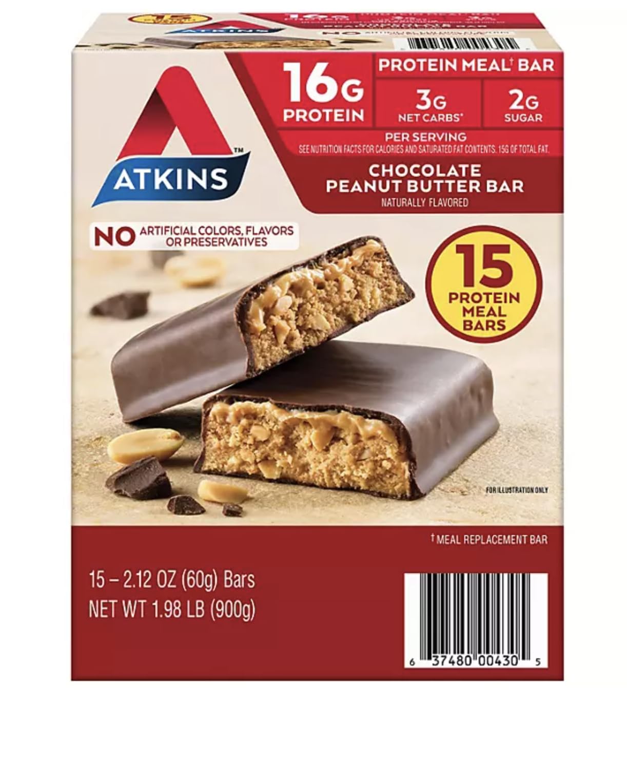 Atkins Balanced Lifestyle Variety Pack, Meal Bars + Snack Bars + Endulge Treats (15 ct)