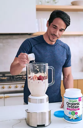 Orgain Organic 21g Plant-Based Protein Powder + Superfoods, Vanilla (2.7 lbs)