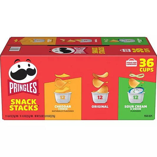 Pringles Snack Stacks Variety Pack Chips, 0.67 oz., 36 ct.