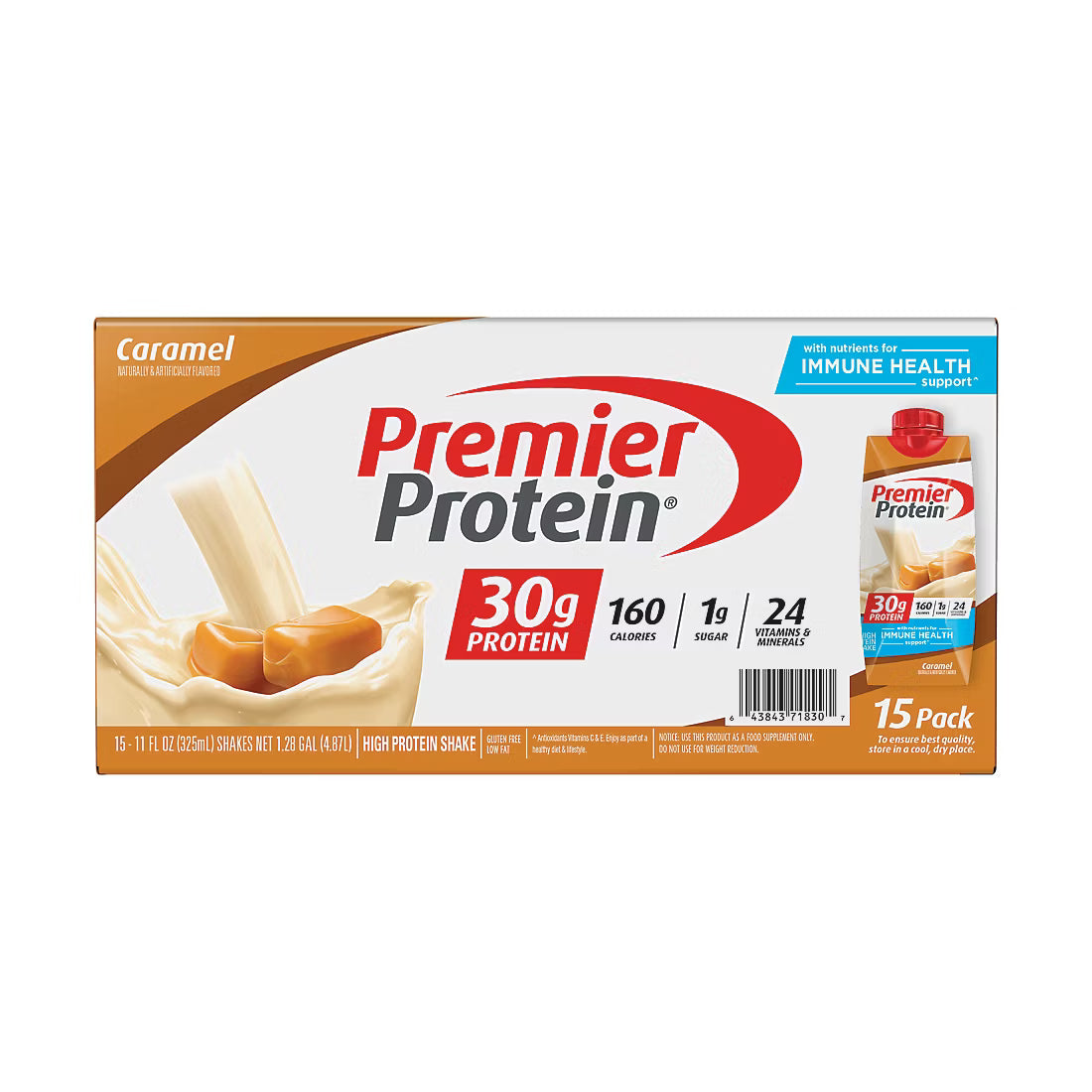 Premier Protein High Protein Shake, Salted Caramel Popcorn (11 fl. oz, 15 pk)