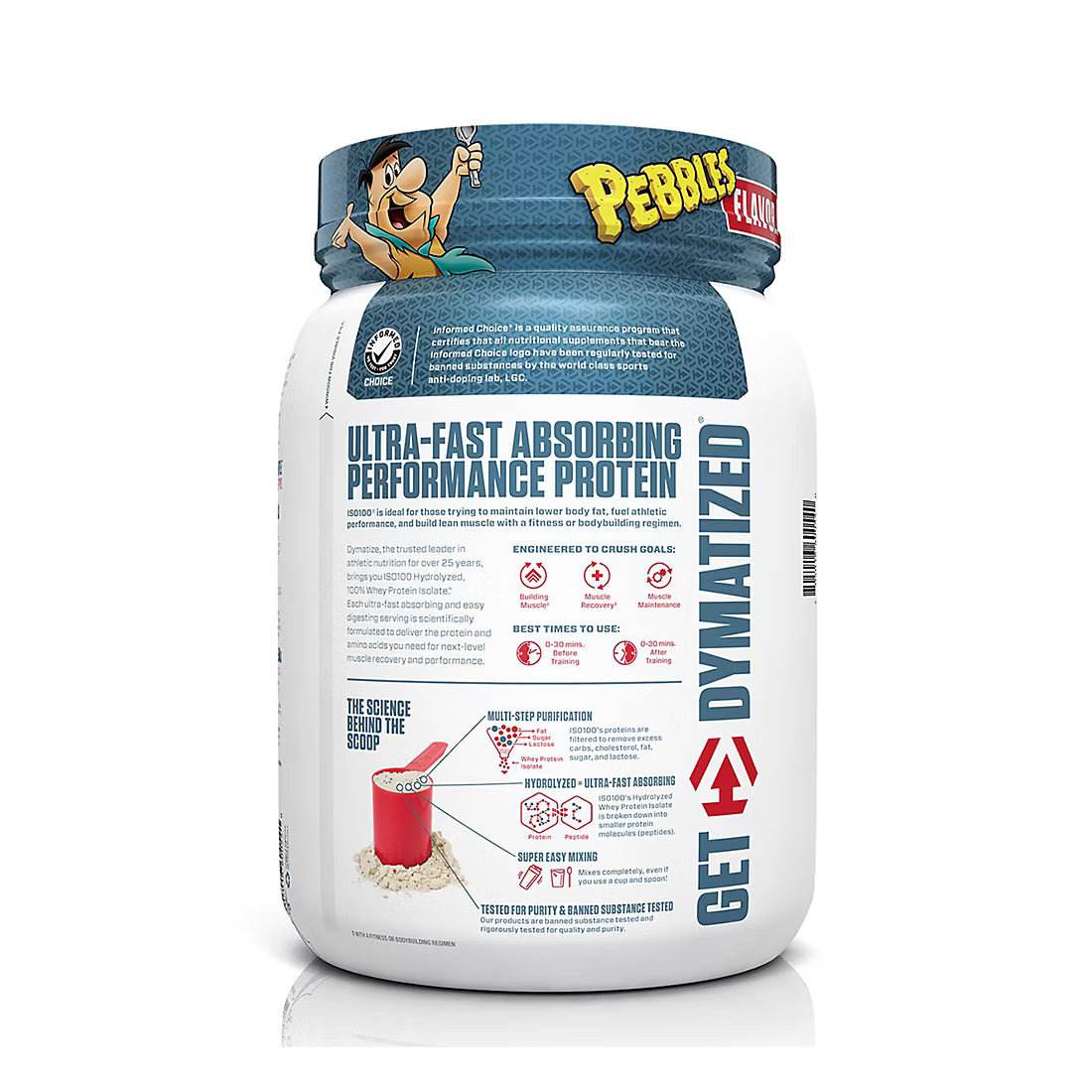 Dymatize ISO100 Hydrolyzed 25g 100% Whey Protein Powder, Fruity Pebbles (1.6 lbs)