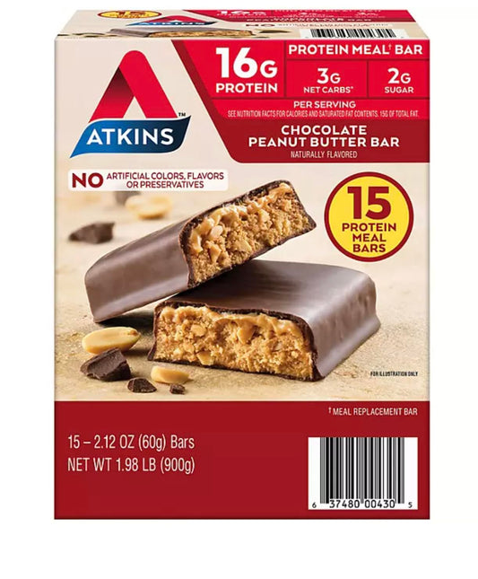 Atkins Balanced Lifestyle Variety Pack, Meal Bars + Snack Bars + Endulge Treats (15 ct)