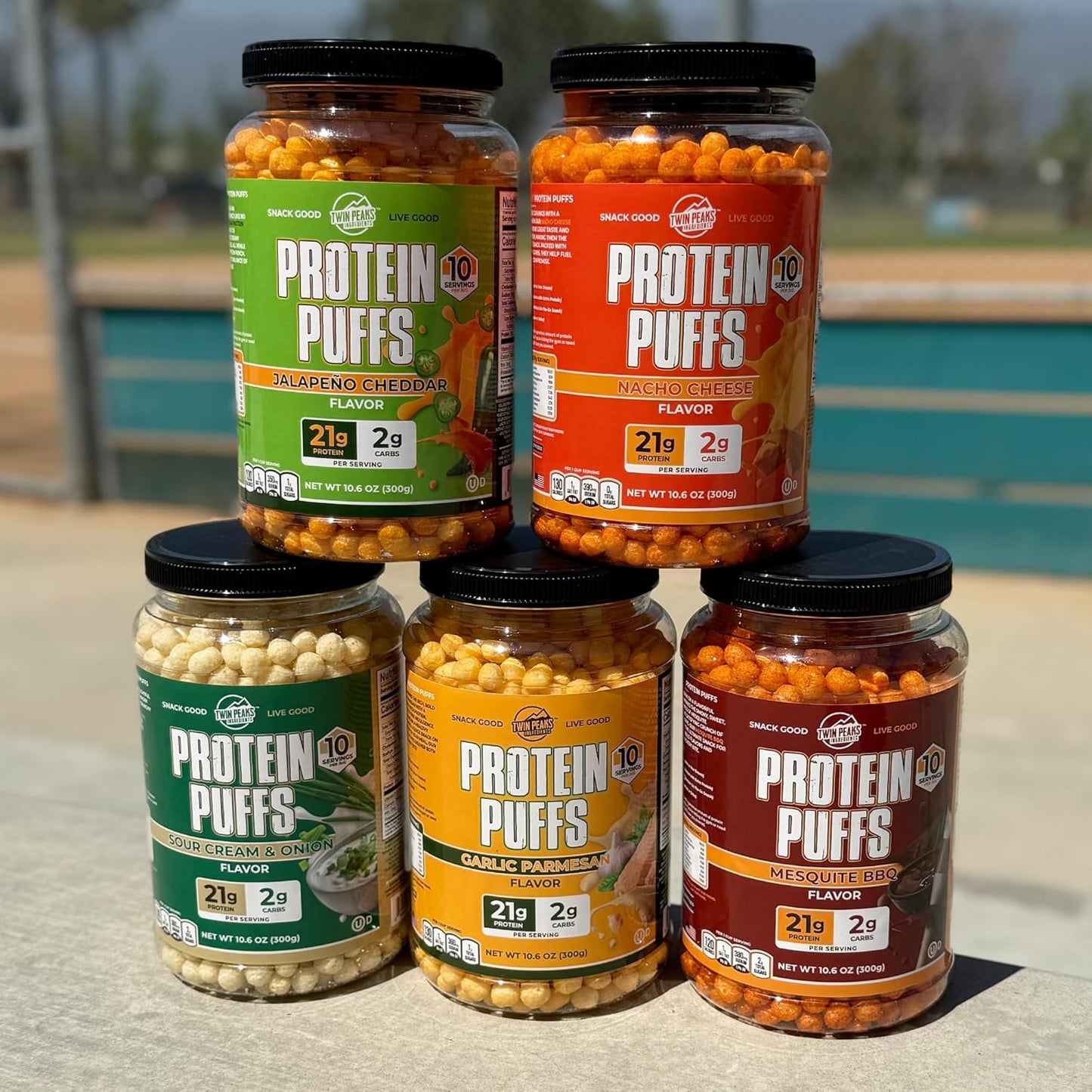 Twin Peaks Keto 21g Protein Puffs, Nacho Cheese (10.6 oz)  Nacho Cheese