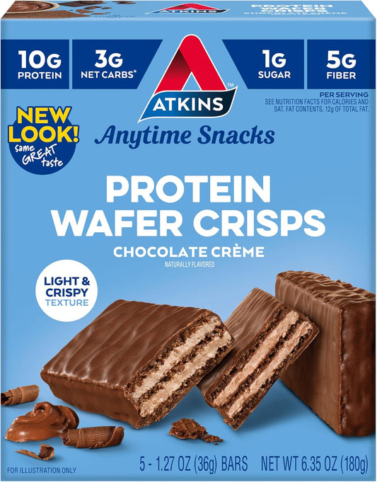 Atkins Protein Wafer Crisps, Chocolate Creme (18 ct )