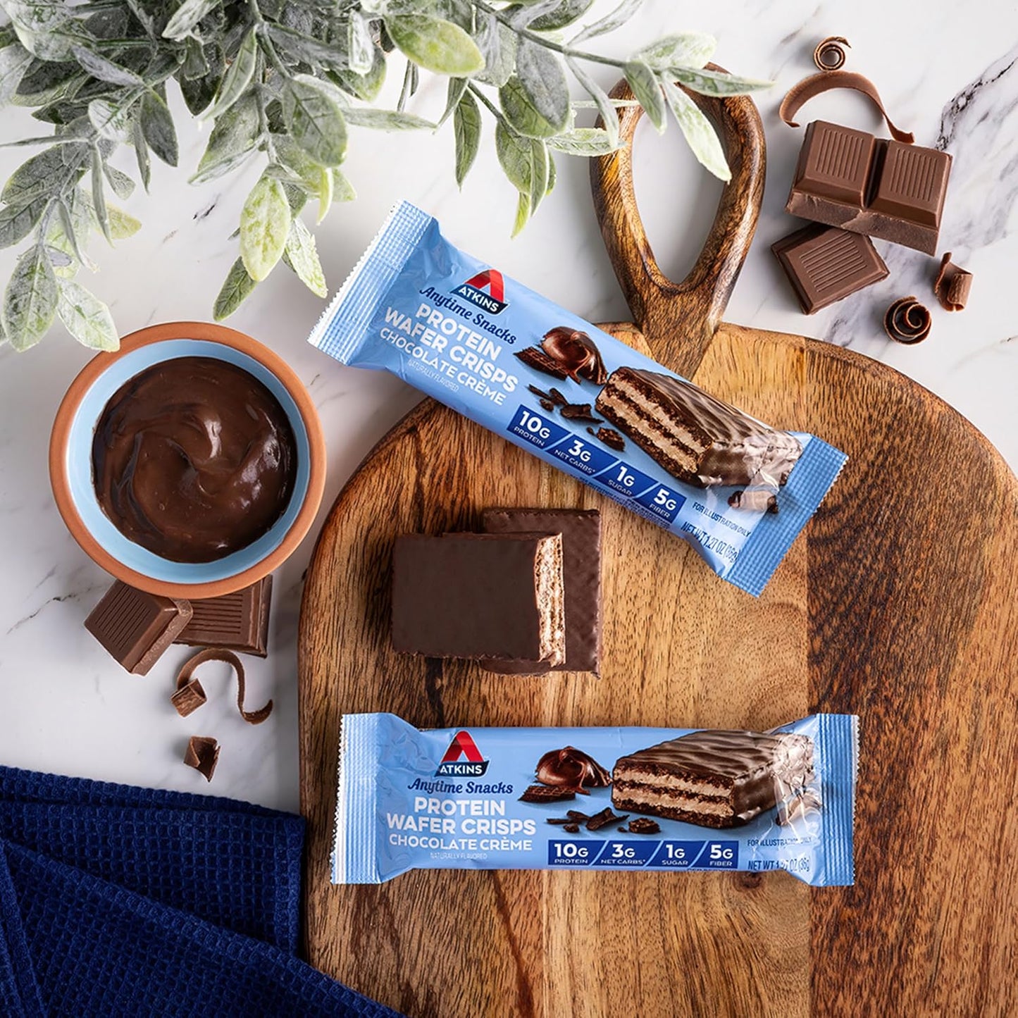 Atkins Protein Wafer Crisps, Chocolate Creme (18 ct )