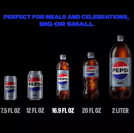 Diet Pepsi (16.9 fl. oz, 24 pk)