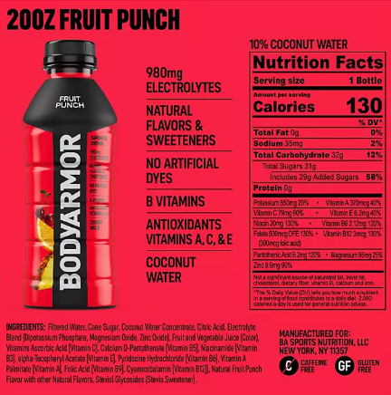 BODYARMOR Zero Sports Drink Variety Pack (20 fl. oz , 18 pk)