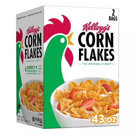 Kellogg's Corn Flakes (43 oz, 2 pk)