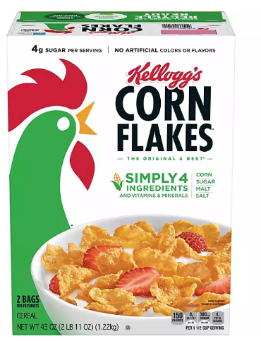 Kellogg's Corn Flakes (43 oz, 2 pk)