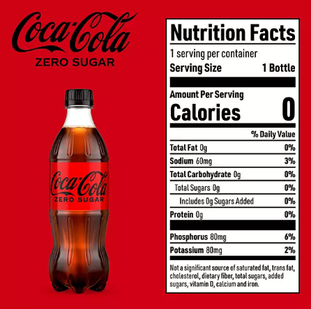 Coca-Cola Zero Sugar (16.9 fl oz, 24 pk)