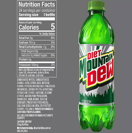 Diet Mountain Dew (16.9 fl. oz, 24 pk)