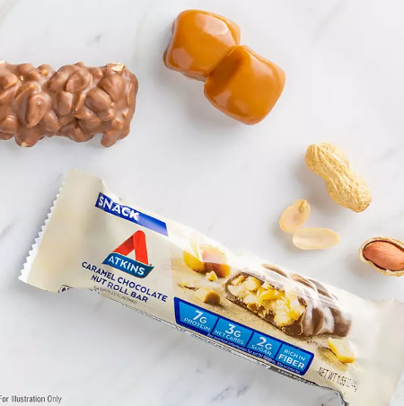 Atkins Caramel Chocolate Nut Roll Snack Bar (18 ct)