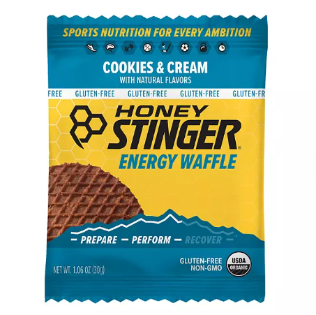 Honey Stinger Gluten Free Waffle Box Pack, Cookies & Cream (12 ct)
