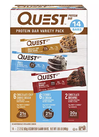 Quest Protein Bars Gluten Free, Variety Pack (14 ct )