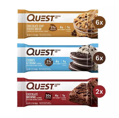 Quest Protein Bars Gluten Free, Variety Pack (14 ct )