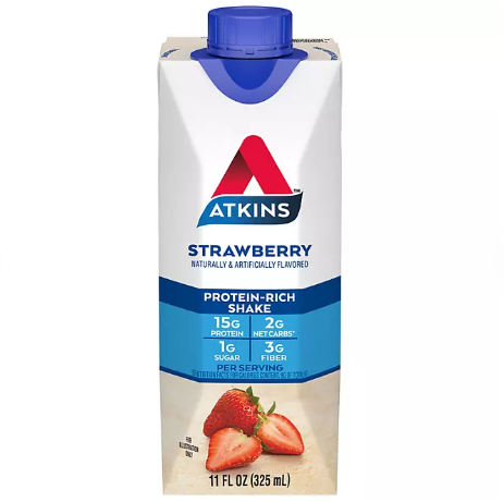 Atkins 15g Keto Protein Shake, Strawberry (11 fl. oz 15 pk)