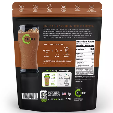 Chike Iced Coffee 20g Whey Protein Powder, Mocha (27.1 oz)